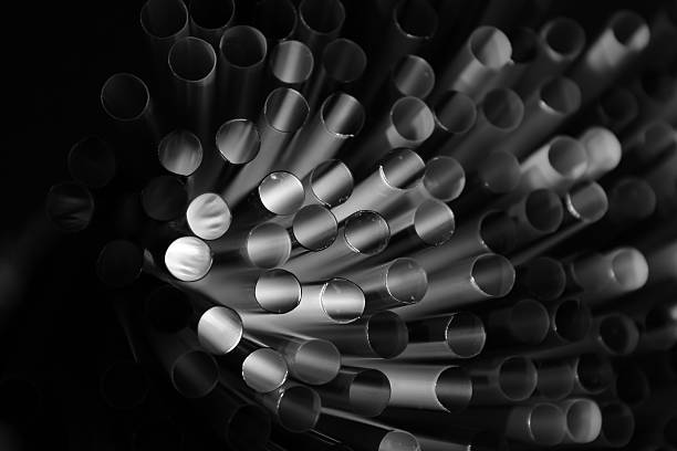 Straws In The Light stock photo