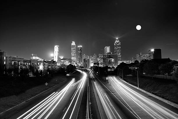 istock Atlanta Skyline in the Moonlight 517686028
