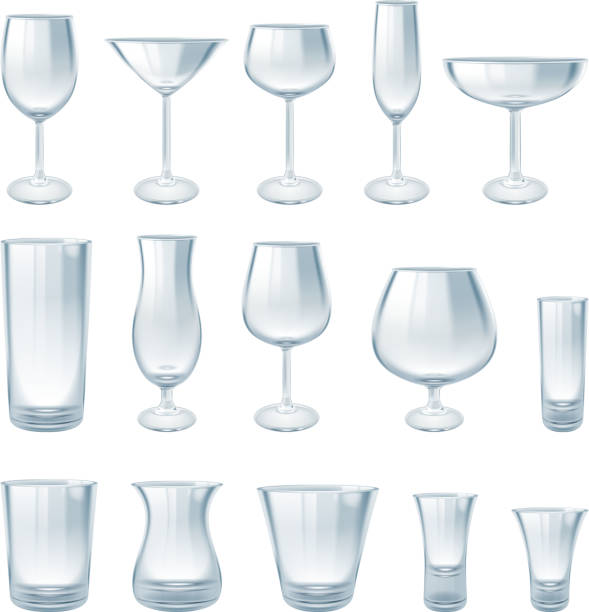 Alcohol Drinks Glasses Set Vector Illustration Stock Illustration -  Download Image Now - Alcohol - Drink, Bar - Drink Establishment, Beauty -  iStock
