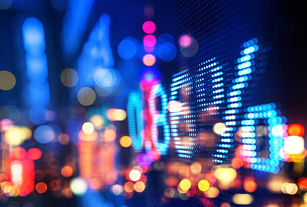 istock display stock market numbers and graph 517687696