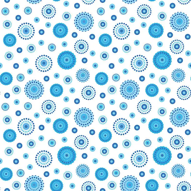 Vector illustration of Intricate Blue Dot Pattern