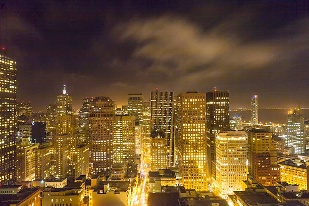 istock aerial of San Francisco by night 517695111