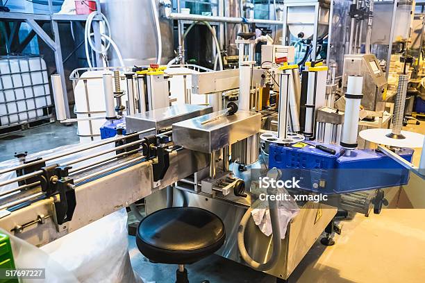 Automatic Packing Line Of Conveyor Stock Photo - Download Image Now - Conveyor Belt, Drink, Equipment