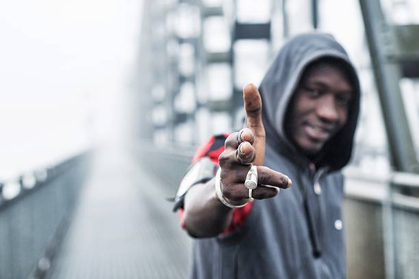 istock Black Man Shooting at You 517699419