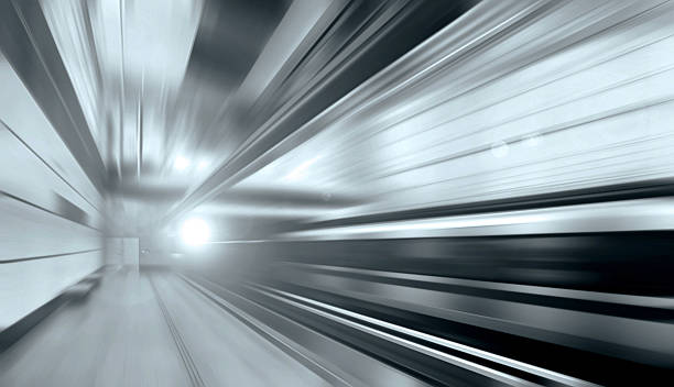 istock Train on speed in railway station 517700605