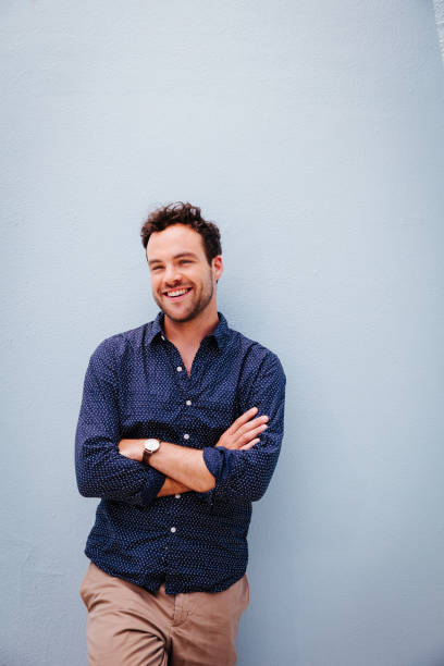 Happy, funny and handsome young man