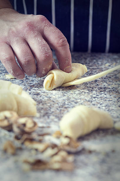 istock Raw croissants prepared for baking 517705838