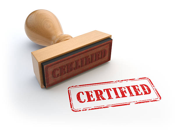 istock Stamp with text certified isolated on white. Certification or gu 517706418