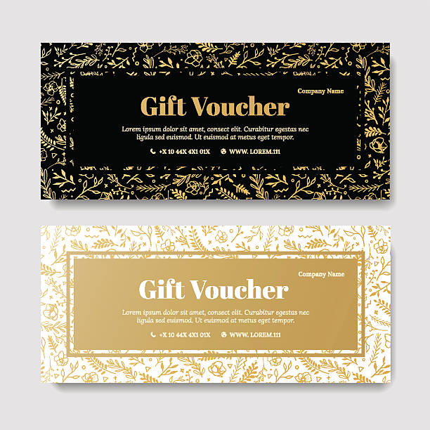 Gift premium voucher, coupon template. vector art illustration