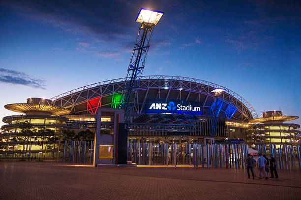 parque olímpico de sydney-amz stadium (nrl grand final) - australian rugby championship imagens e fotografias de stock