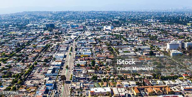 Aerial Of Los Angeles Stock Photo - Download Image Now - Aerial View, Architecture, Building Exterior