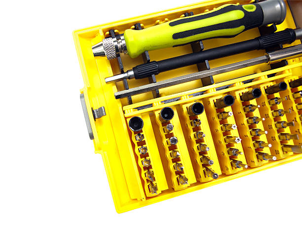 istock Bit set with a screwdriver in the yellow box 517712241