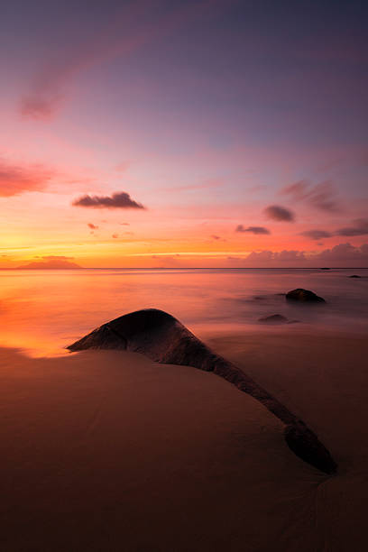 istock Tropical Beach Sunset in Mahe, Seychelles 517713991