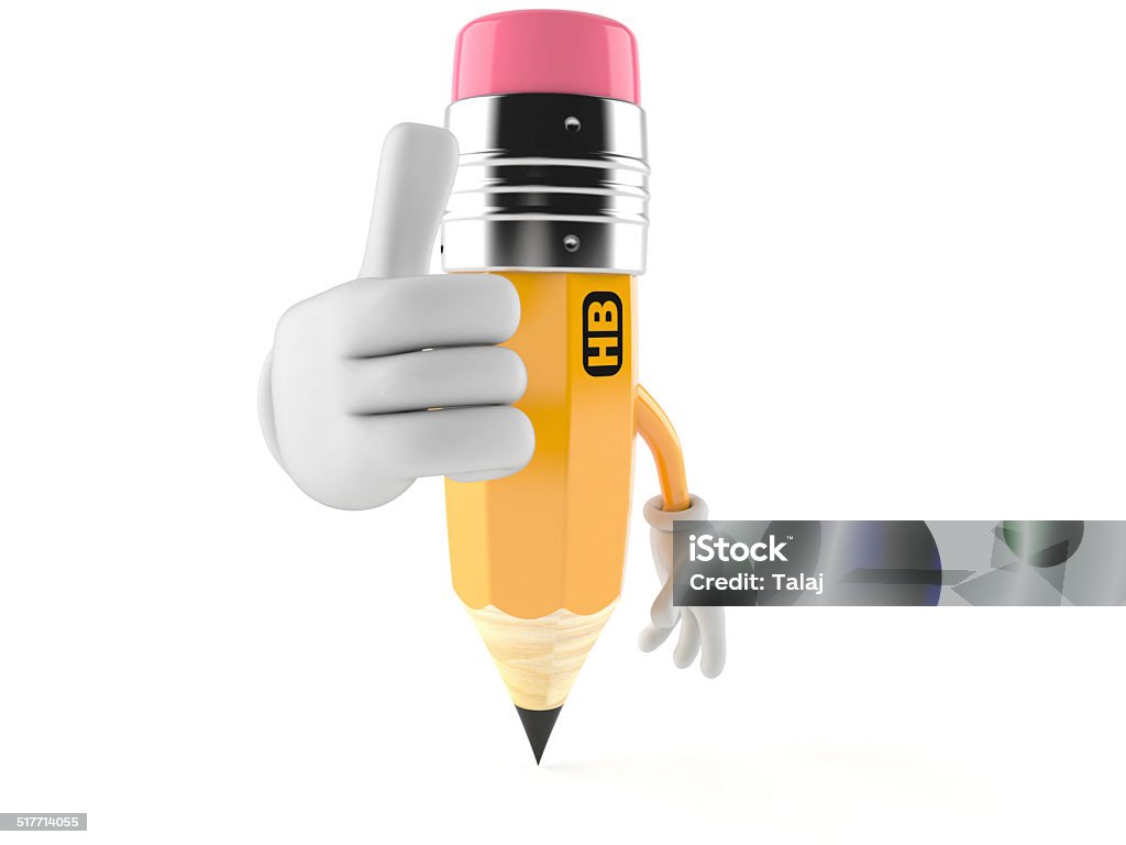 Pencil Pencil concept isolated on white background Art Stock Photo