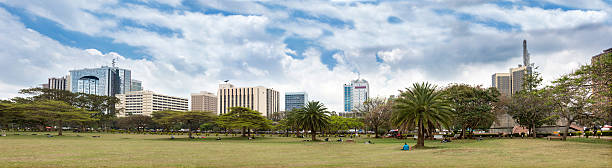 skyline of Nairobi stock photo