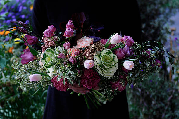 istock Flower wedding arrangement with ranunculus, pion, rose 517716909