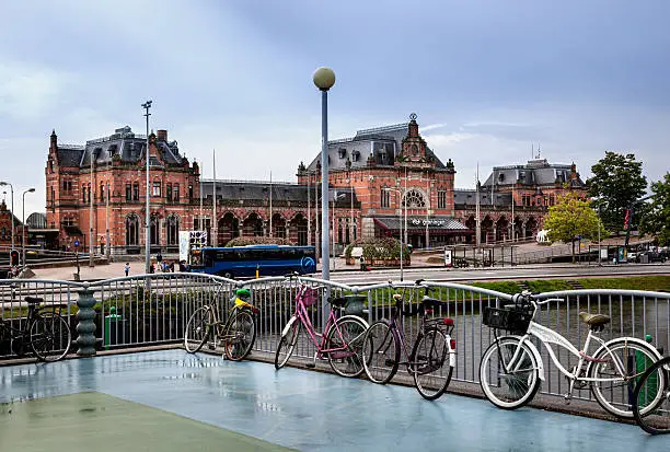 Groningen train station is a beautiful building located in Groningen, capital of eponymous province of Netherlands.