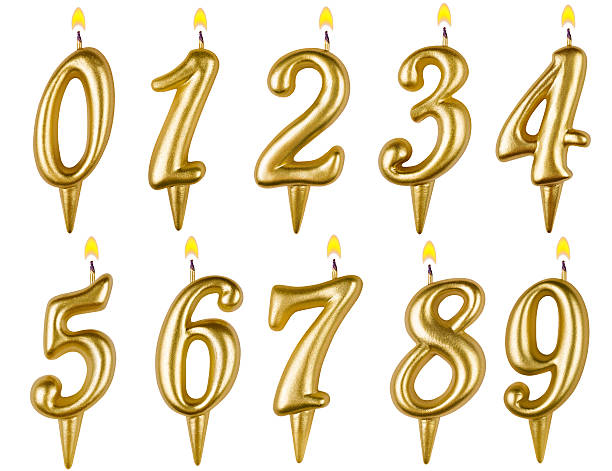 istock Birthday candles number set isolated on white background 517727199