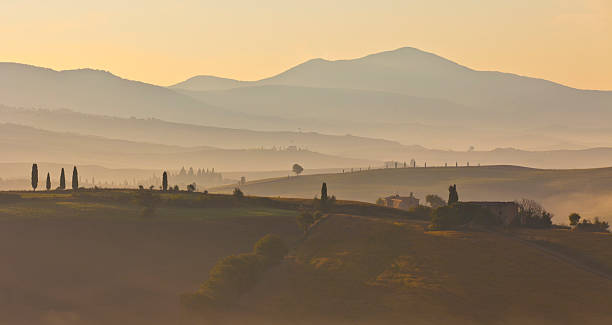 istock Beautiful sunrise over val d'Orcia 517728983