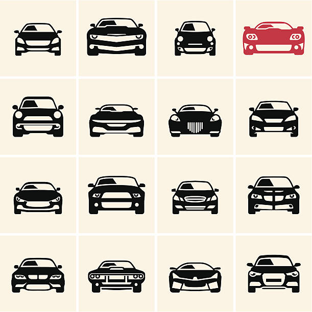 vector car icons isolated vector car icons set sports utility vehicle stock illustrations