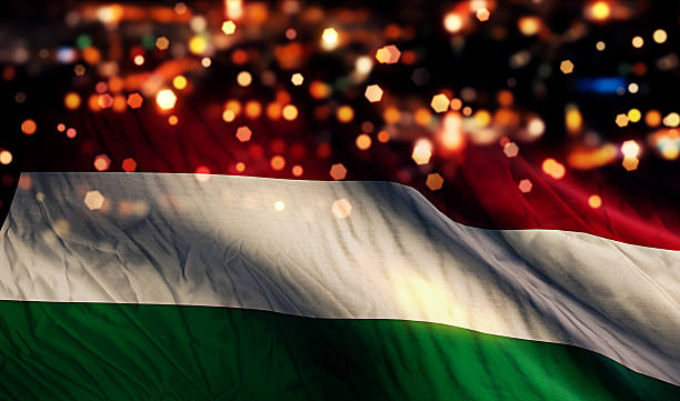 istock Hungary National Flag Light Night Bokeh Abstract Background 517729781
