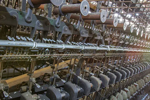 Photo of Antique machinery in thread factory