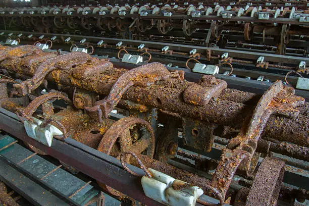 Photo of Rusting machinery in factory