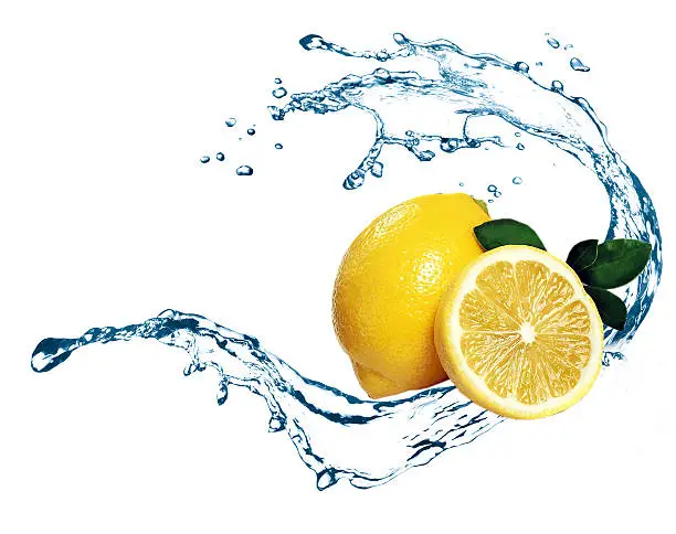 Photo of Lemon splashing on water