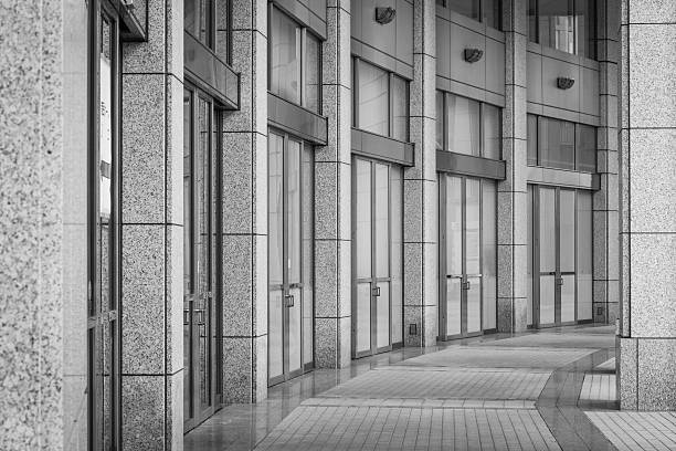 istock Perspective of corridor at the modern office building 517739502