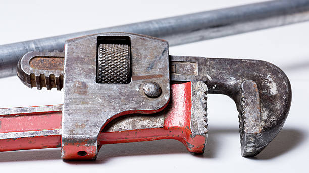 istock Close up of an old pipe wrench 517740122