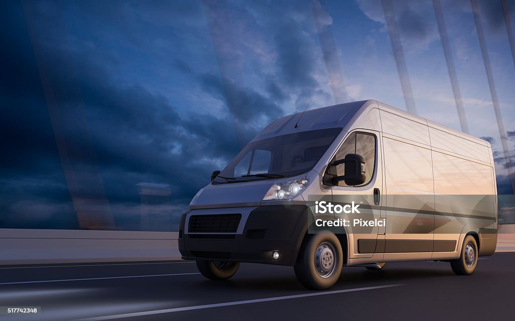 Fast transport This is high resulation of transportation concept. Van - Vehicle Stock Photo