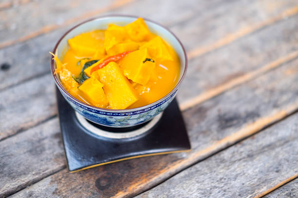 istock Shrimp curry with coconut milk and pumpkin 517742942