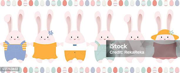 Patterned Line Easter Seamless Easter Pattern Line With Rabbits And Easter Eggs Stock ...
