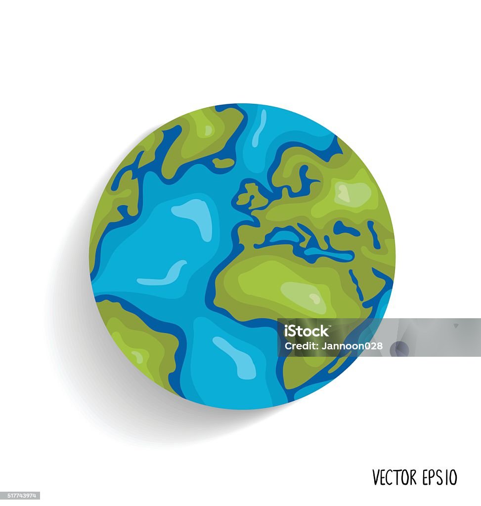 Basic Earth Vector Earth Vector Illustration Stock Illustration - Download Image Now ...