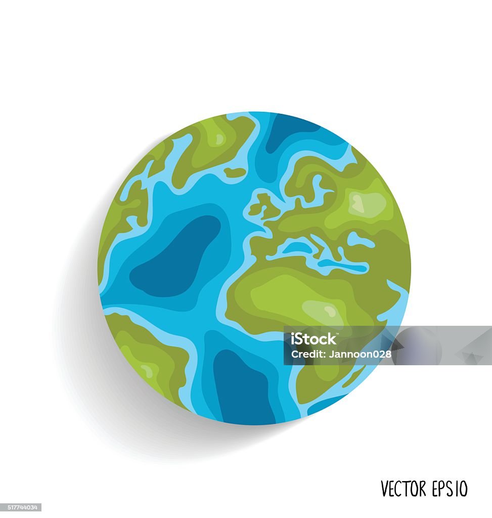 Basic Earth Vector Earth Vector Illustration Stock Illustration - Download Image Now ...