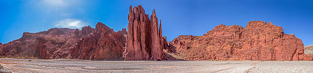 Panoramic view of red rocks stock photo