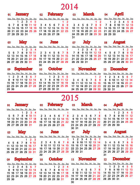 istock calendar for two years 2014 and 2015 517745201