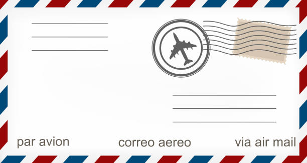 illustrations, cliparts, dessins animés et icônes de enveloppe airmail - air mail