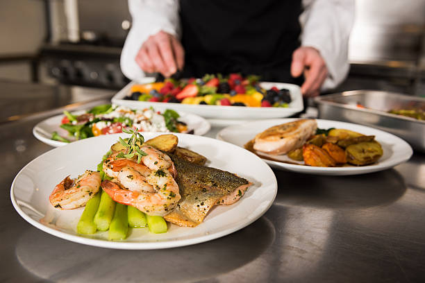 istock Prepared dishes in a gourmet kitchen 517746510