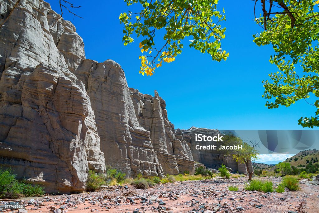 Plaza Blanca near Abiquiu The grey rocks of Plaza Blanca near Abiquiu Abiquiú - New Mexico Stock Photo