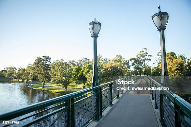 Bridge Crossing The River Torrens To The Adelaide Botanic Garden Stock Photo - Download Image Now