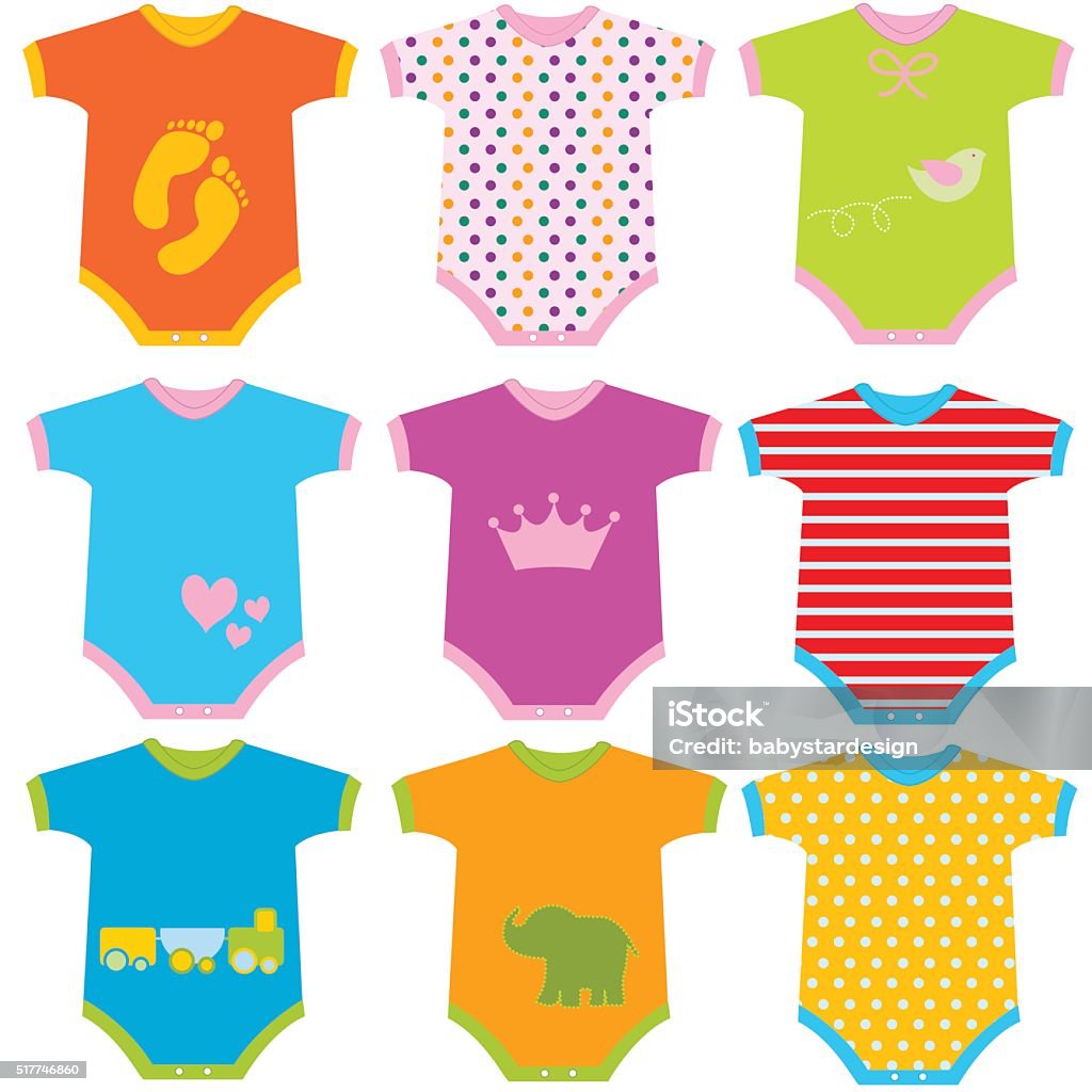 Baby Onesies Vector Illustration Infant Bodysuit stock vector
