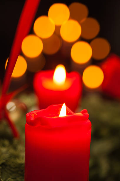 istock Christmas decoration with candles on advent wreath 517747073