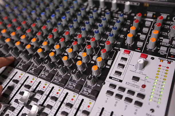 istock TV editor working with video and audio mixer 517747918