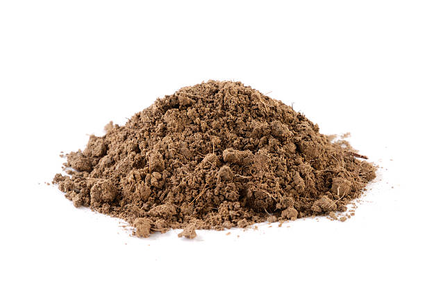 istock pile dirt of soil on white background 517747974