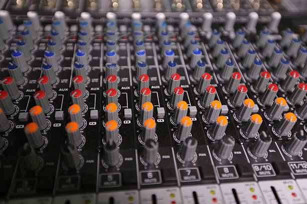 istock TV editor working with video and audio mixer 517748416