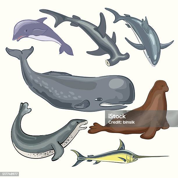 Underwater World Stock Illustration - Download Image Now - Adventure, Biology, Dolphin