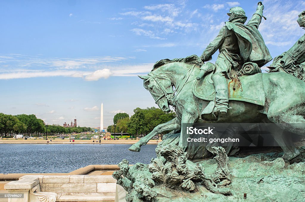 Statue in front of Capital hill Statue in front of Capital hill in Washington DC Architecture Stock Photo