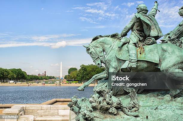 Statue In Front Of Capital Hill Stock Photo - Download Image Now - Architecture, Art, Art And Craft