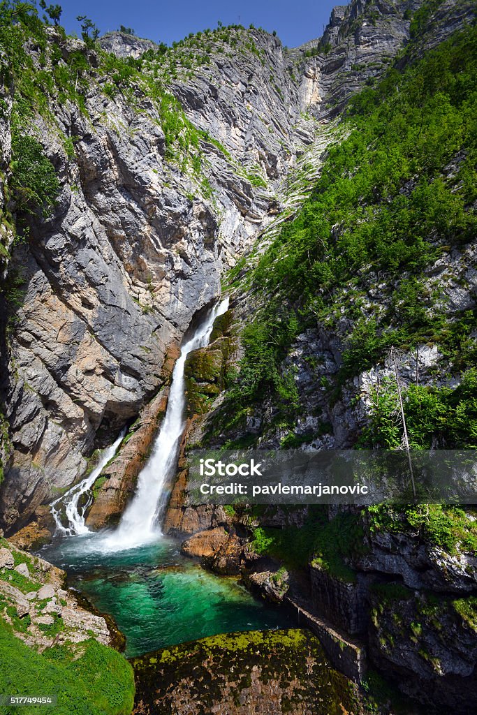Savica waterfall Savica waterfall, Triglav National park, Slovenia Adventure Stock Photo
